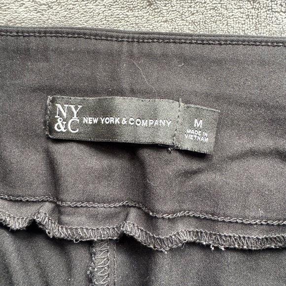 NY&C Whitney Pull On Black Ankle High Waisted Pants - Picture 5 of 6